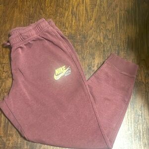 Maroon Nike Sweatpants